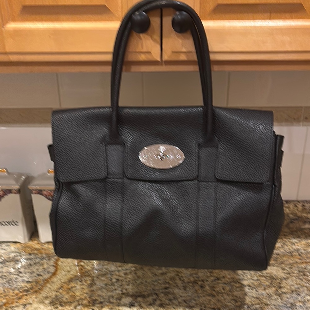 Mulberry Chic Black Leather Tote Bag